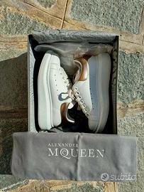 ALEXANDER Mcqueen 35-1/2 White/ Rose Gold