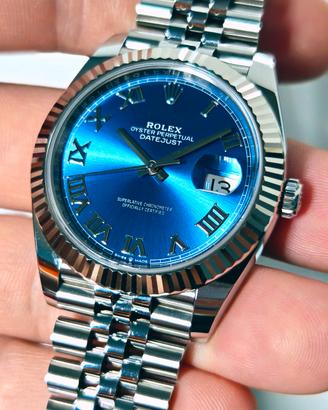 Rolex DJ 41mm 126334 blu 12/2023 like new full