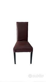 Sedia con schienale alto bordeaux