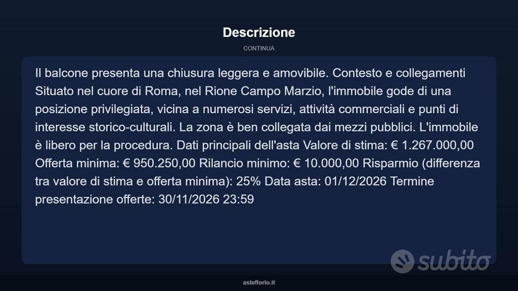 Appartamento – Roma, Campo Marzio, Municipio Roma I - Vista 4