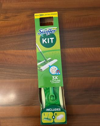 Swiffer Kit Scopa Catturapolvere + 8 Panni - Nuovo