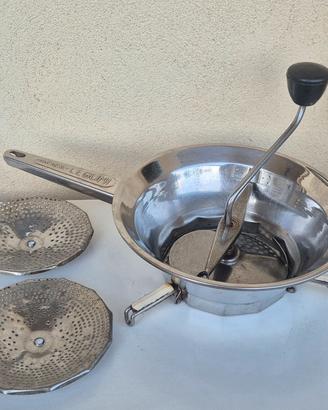 Passatutto Vintage  d'Epoca acciaio con 3 dischi