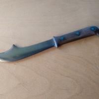 Tagliacarte a forma di scimitarra vintage ottone