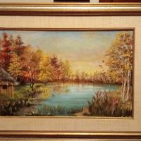 A.M. BELLATI SIGNORINI –Paesaggio Lacustre – OLIO
