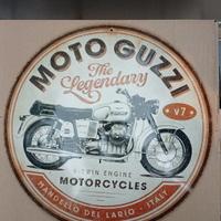 MOTO GUZZI TARGA ROTONDA TEDESCA VINTAGE 