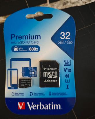 Scheda SD Verbatim 32 GB nuova
