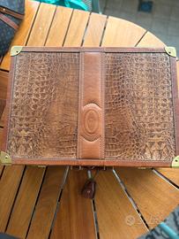 Valigia Pollini vintage coccodrillo