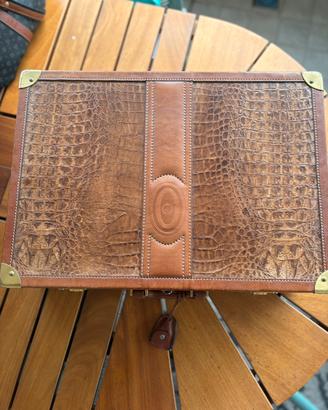 Valigia Pollini vintage coccodrillo
