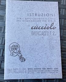 Ducati T2 Cucciolo manuale istruzioni moto vintage