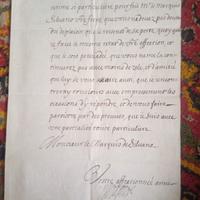 LETTERA MANOSCRITTA DEL 1678 DA CASA SAVOIA