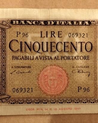 Italia-500 lire(20/03/1947