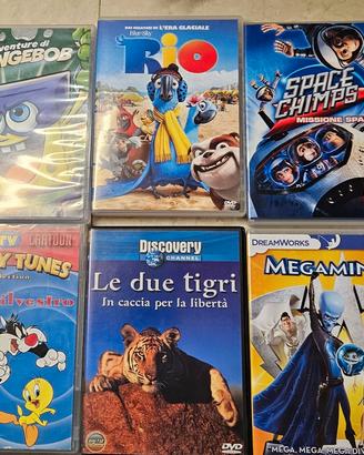 10 dvd cartoni animati per ragazzi bambini