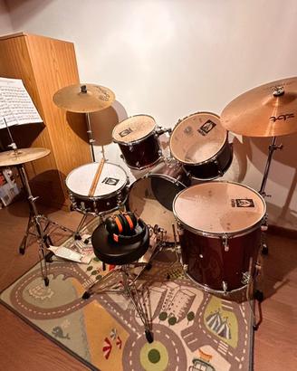 Batteria da studio con rullante