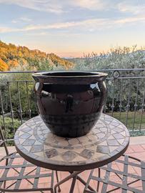 Vaso Elegante in Ceramica - Porcellana Nera Lucida