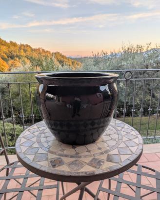 Vaso Elegante in Ceramica - Porcellana Nera Lucida