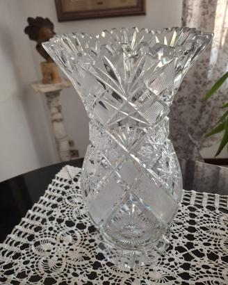 Vaso da fiori a clessidra in Cristallo molato