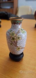 Vaso cloisonné cinese vintage 8cm