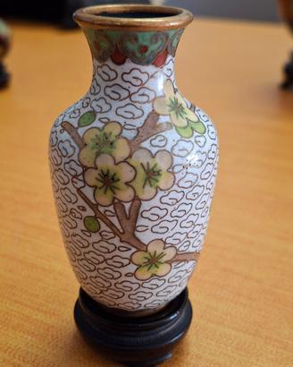 Vaso cloisonné cinese vintage 8cm