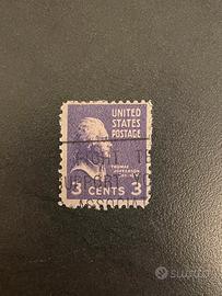 Francobollo USA "Thomas Jefferson 3 Cent 1932"