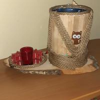 Vaso d'arredo + portacandele