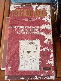 Cofanetto vhs e libro "scritti corsari" Pasolini