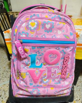 Cartella Zaino trolly Seven rosa
