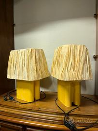 Coppia di lumi anni ‘70 decorati a mano