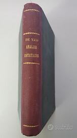 Libro Antico “Analisi Estetiche” di De Vico 1926