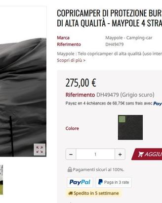 Telo Maypol protezione estate inverno