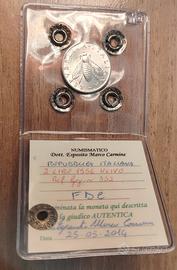 2 Lire 1956 Fdc moneta  Periziata certificata