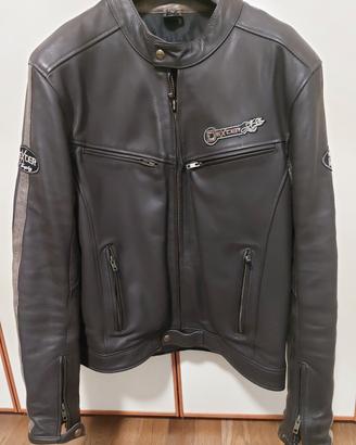 Giacca motociclista in vera pelle stile vintage