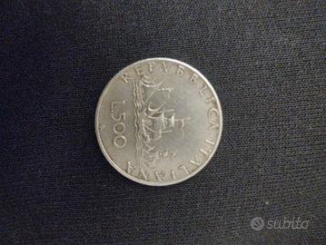moneta 500 Lire 1966