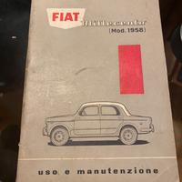 Libretto uso e manutenzione Fiat 1100 Millecento