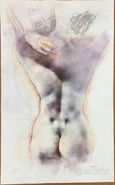Litografia Renzo Vespignani “nudo di schiena”
