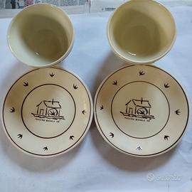 Mulino Bianco lotto di 2 piatti+2 scodelle 1978