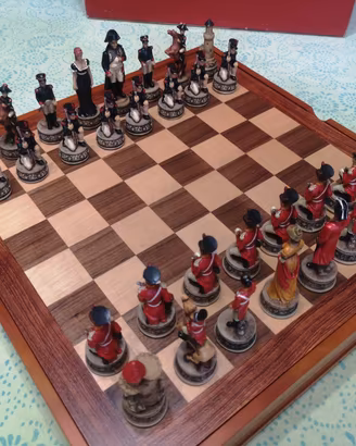SCACCHI e Scacchiera battaglia di WATERLOO 