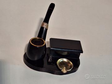 Set da scrivania vintage per fumatori di pipa