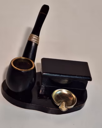 Set da scrivania vintage per fumatori di pipa