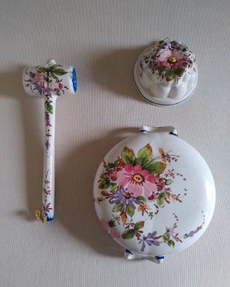 Set decorazione parete ceramica Bassano anni '70