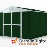 Box struttura lamiera Acciaio 327x307 verde scuro