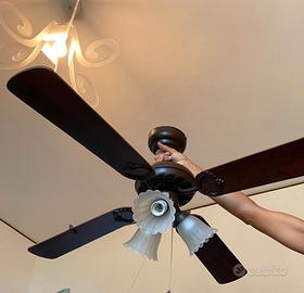 Lampadario-Ventilatore soffitto con telecomand