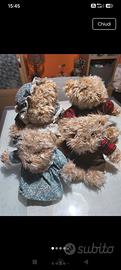 Set di famiglia orsetti N 4  peluche Vintage 