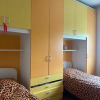 Armadio con 2 letti singoli a incasso – 4 moduli