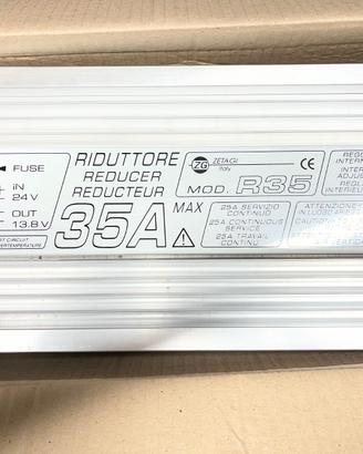 Zetagi R35 riduttore tensione 24V 13,8V 35A nuovo