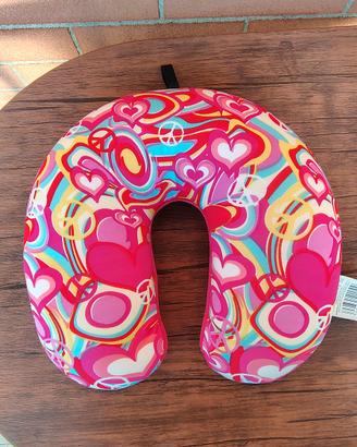 Cuscino da viaggio per il collo, colore fucsia