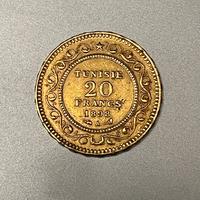 Marengo oro 20 franchi Tunisia 1898 rara moneta