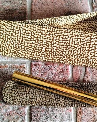 Penna dorata Borbonese con custodia [vintage]