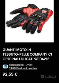 Guanti moto brand DUCATI mis. L