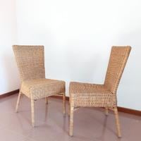 6 sedie in vimini intrecciato 