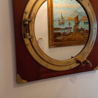 specchio oblò marina ottone 